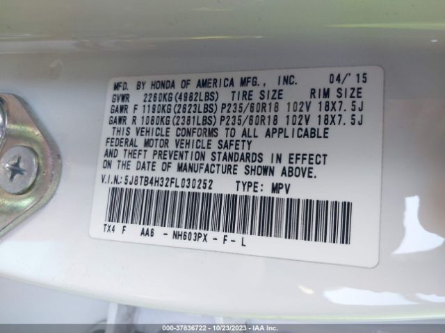 Photo 8 VIN: 5J8TB4H32FL030252 - ACURA RDX 