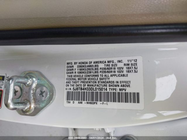 Photo 8 VIN: 5J8TB4H33DL015014 - ACURA RDX 