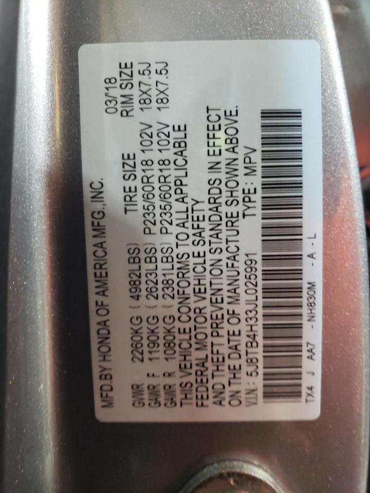 Photo 12 VIN: 5J8TB4H33JL025991 - ACURA RDX 