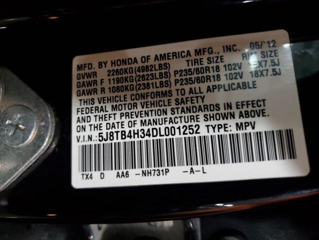 Photo 12 VIN: 5J8TB4H34DL001252 - ACURA RDX 