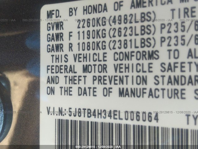 Photo 8 VIN: 5J8TB4H34EL006064 - ACURA RDX 