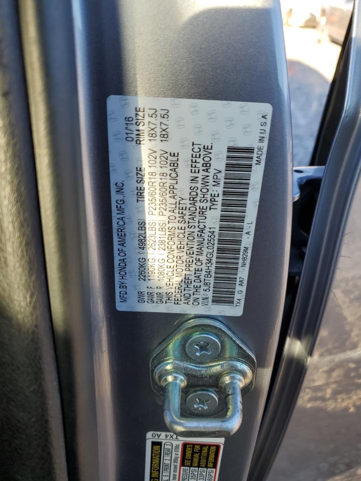 Photo 12 VIN: 5J8TB4H34GL025541 - ACURA RDX 