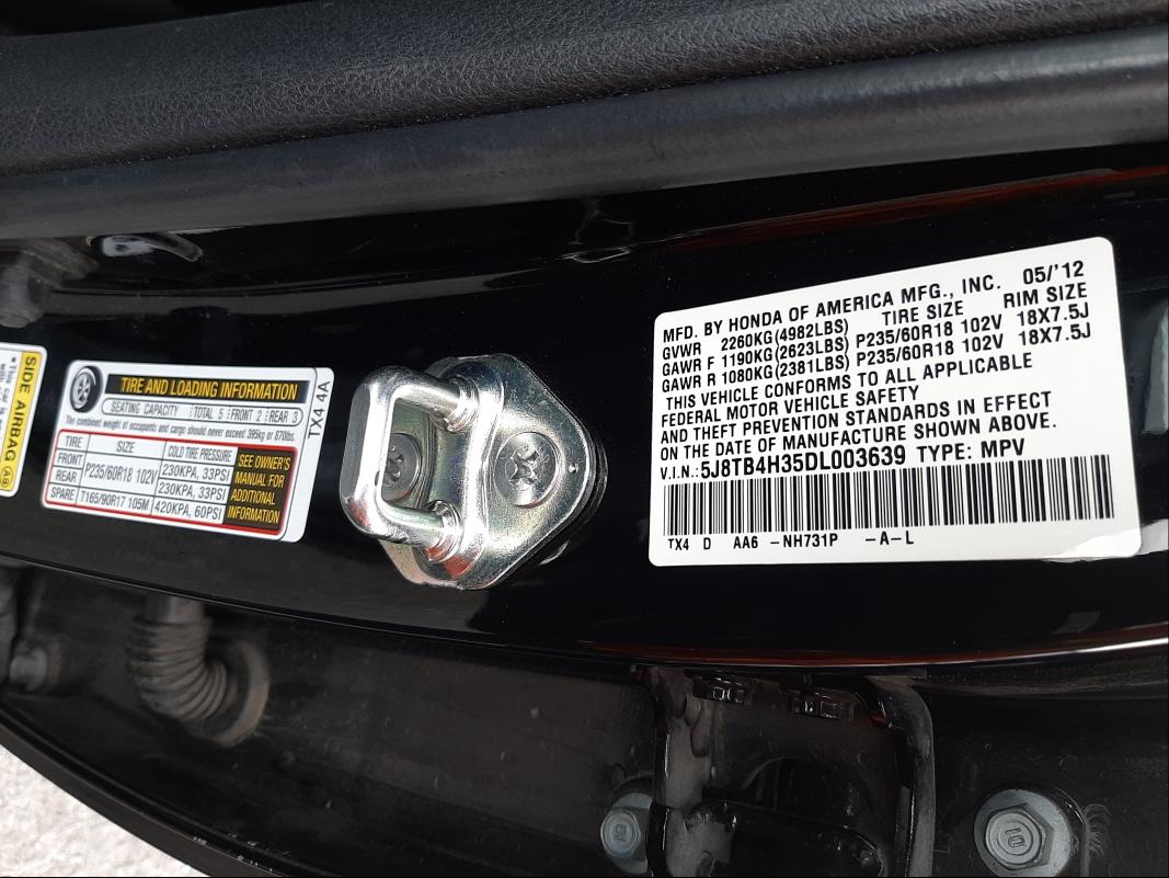 Photo 9 VIN: 5J8TB4H35DL003639 - ACURA RDX 