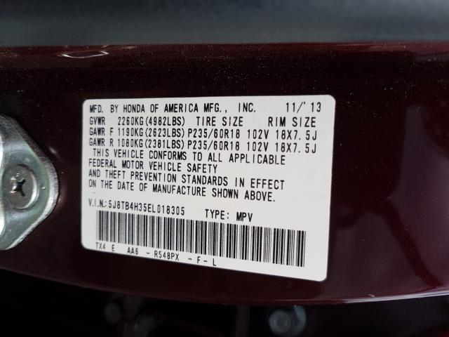 Photo 9 VIN: 5J8TB4H35EL018305 - ACURA RDX 