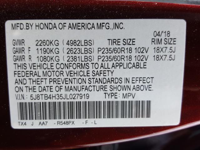 Photo 9 VIN: 5J8TB4H35JL027919 - ACURA RDX 