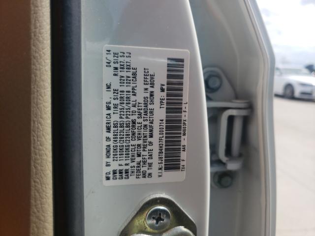 Photo 9 VIN: 5J8TB4H37FL000714 - ACURA RDX 