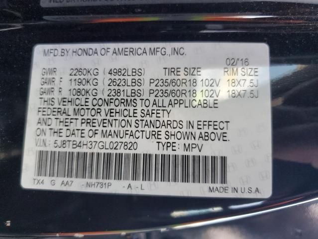 Photo 12 VIN: 5J8TB4H37GL027820 - ACURA RDX 