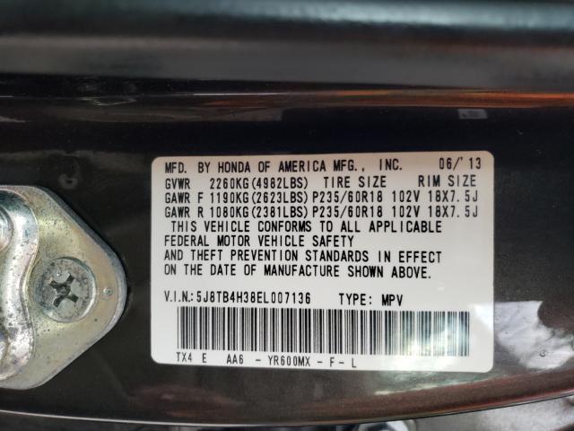 Photo 9 VIN: 5J8TB4H38EL007136 - ACURA RDX 