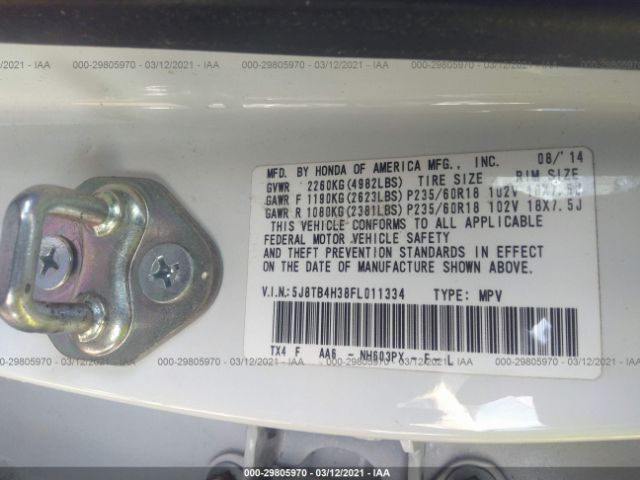 Photo 8 VIN: 5J8TB4H38FL011334 - ACURA RDX 