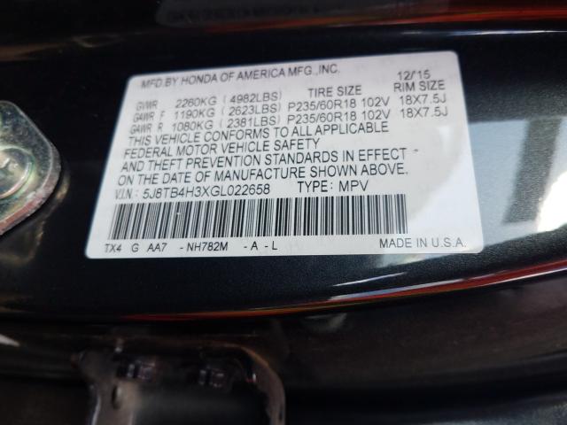 Photo 9 VIN: 5J8TB4H3XGL022658 - ACURA RDX 