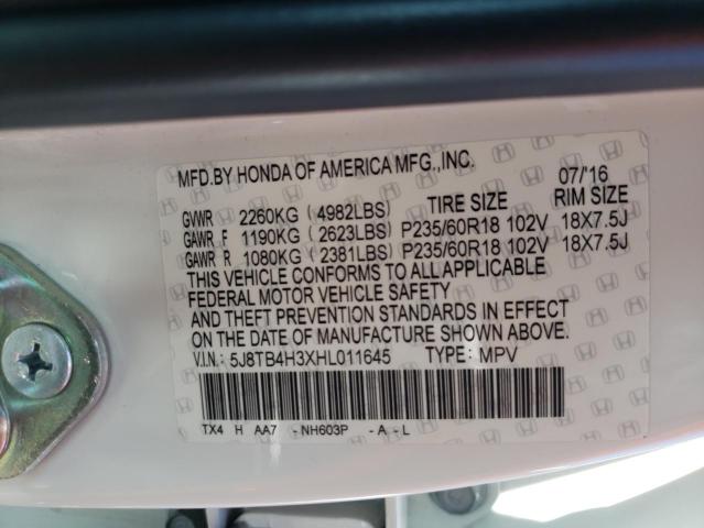 Photo 9 VIN: 5J8TB4H3XHL011645 - ACURA RDX 