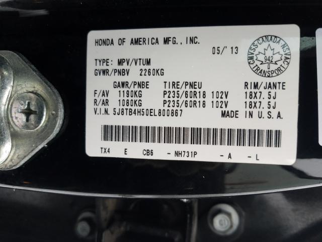 Photo 9 VIN: 5J8TB4H50EL800867 - ACURA RDX TECHNO 