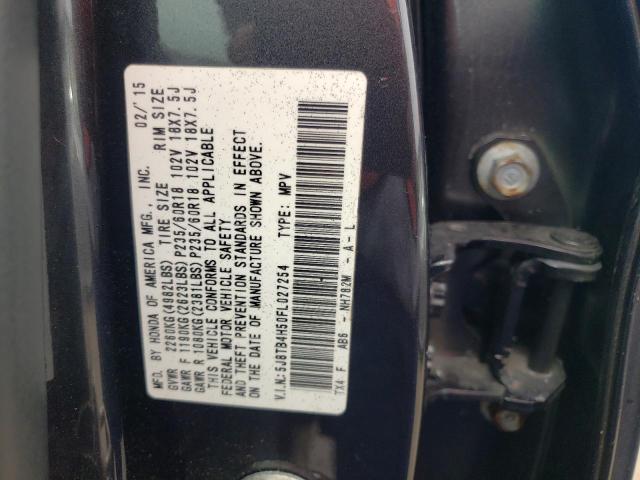 Photo 9 VIN: 5J8TB4H50FL027254 - ACURA RDX TECHNO 