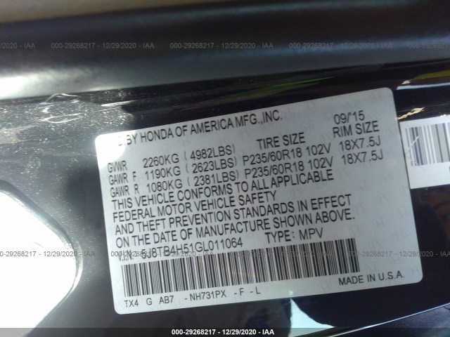 Photo 8 VIN: 5J8TB4H51GL011064 - ACURA RDX 