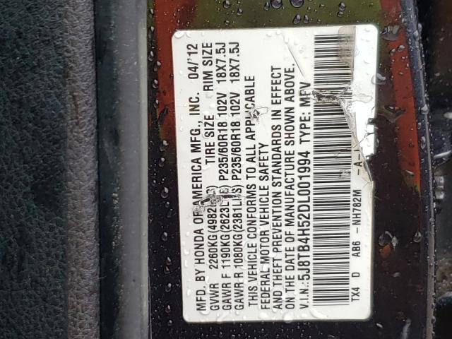 Photo 9 VIN: 5J8TB4H52DL001994 - ACURA RDX TECHNO 