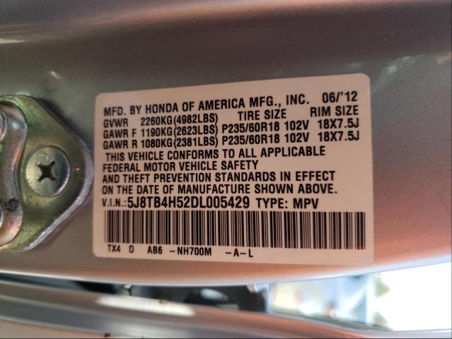 Photo 9 VIN: 5J8TB4H52DL005429 - ACURA RDX TECHNO 