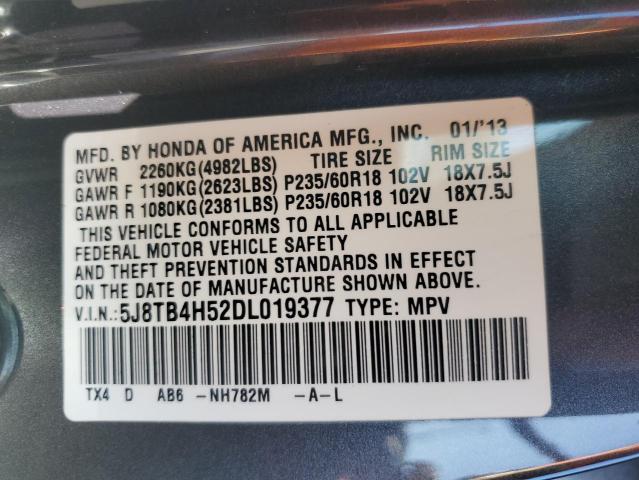 Photo 11 VIN: 5J8TB4H52DL019377 - ACURA RDX TECHNO 