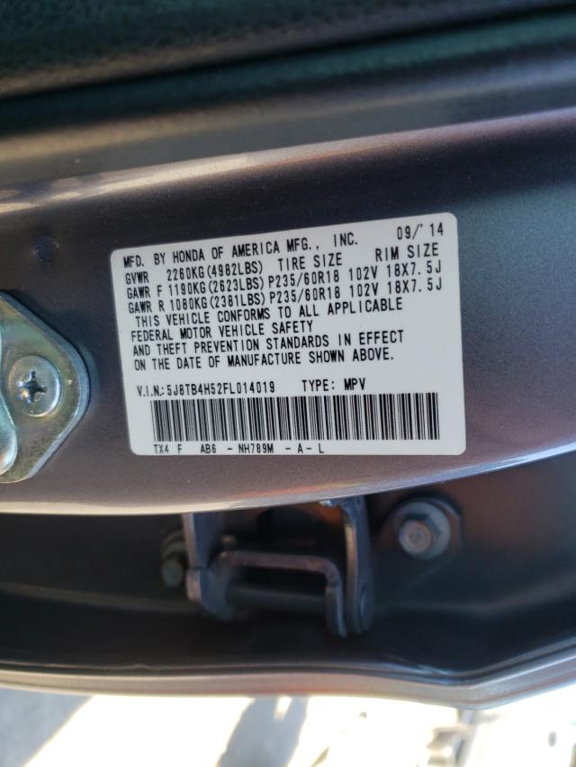 Photo 9 VIN: 5J8TB4H52FL014019 - ACURA RDX TECHNO 