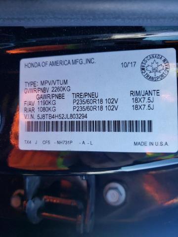 Photo 9 VIN: 5J8TB4H52JL803294 - ACURA RDX TECHNO 