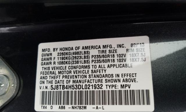 Photo 9 VIN: 5J8TB4H53DL021932 - ACURA RDX 