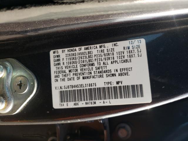 Photo 9 VIN: 5J8TB4H53EL018675 - ACURA RDX TECHNO 