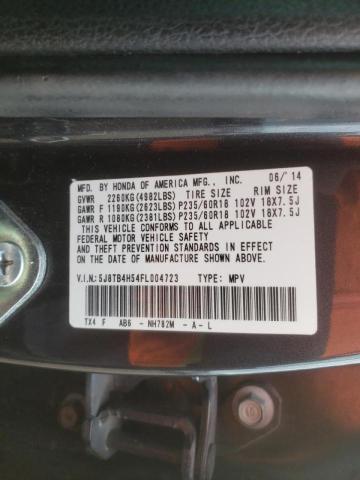 Photo 9 VIN: 5J8TB4H54FL004723 - ACURA RDX TECHNO 