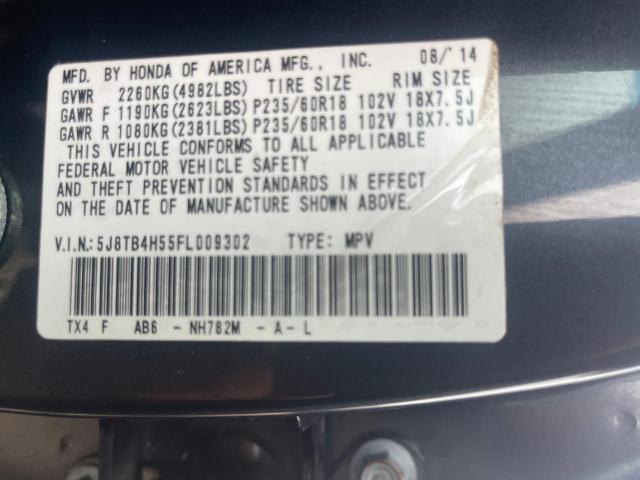 Photo 9 VIN: 5J8TB4H55FL009302 - ACURA RDX TECHNO 