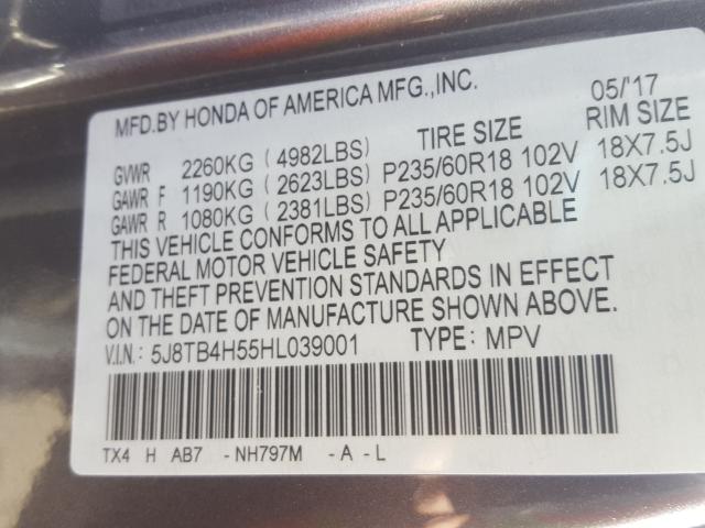 Photo 9 VIN: 5J8TB4H55HL039001 - ACURA RDX 