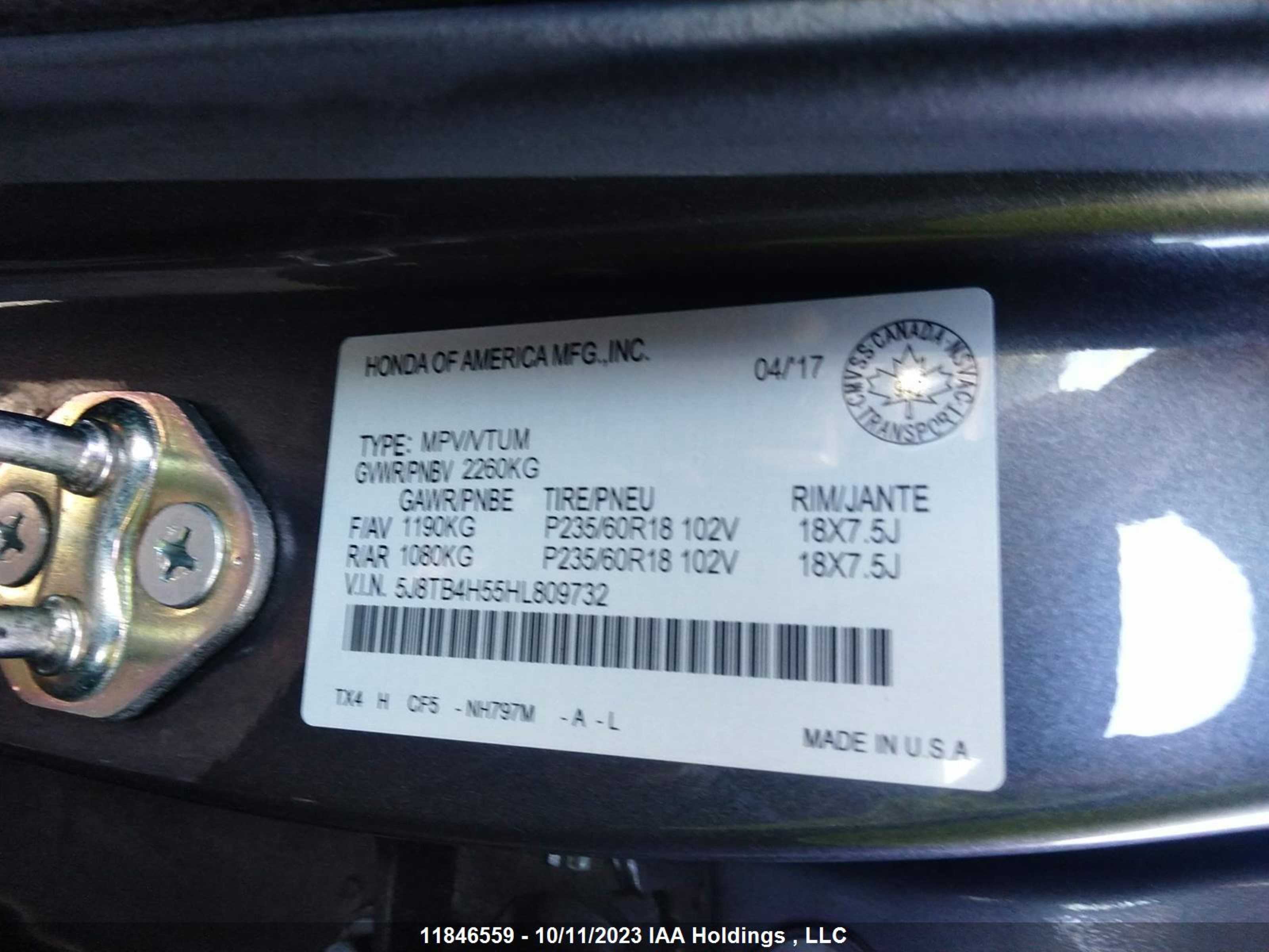 Photo 8 VIN: 5J8TB4H55HL809732 - ACURA RDX 