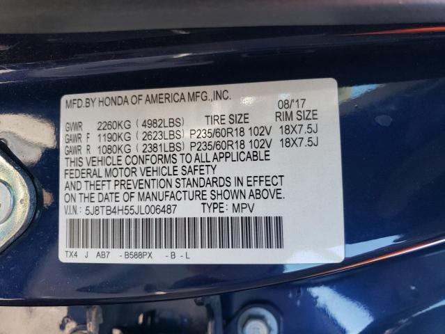 Photo 13 VIN: 5J8TB4H55JL006487 - ACURA RDX TECHNO 