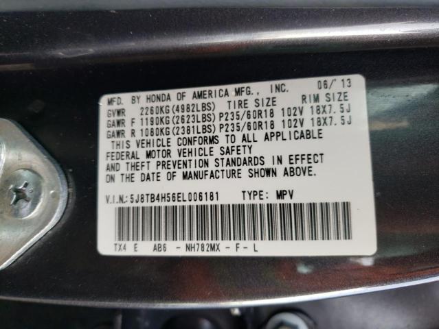 Photo 9 VIN: 5J8TB4H56EL006181 - ACURA RDX TECHNO 