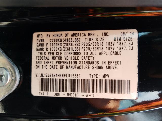 Photo 9 VIN: 5J8TB4H56FL013861 - ACURA RDX TECHNO 