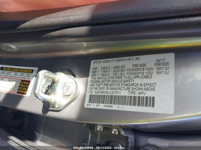 Photo 8 VIN: 5J8TB4H56JL001511 - ACURA RDX 