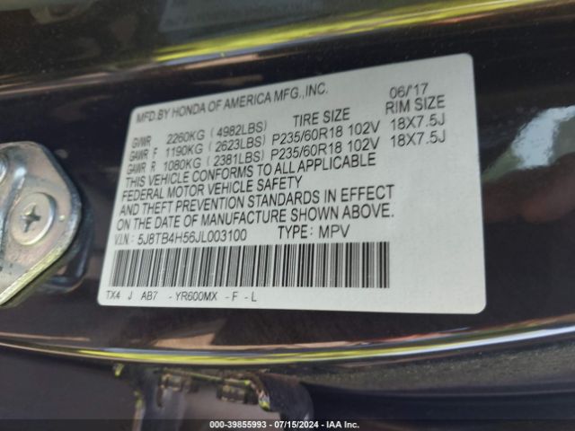 Photo 8 VIN: 5J8TB4H56JL003100 - ACURA RDX 