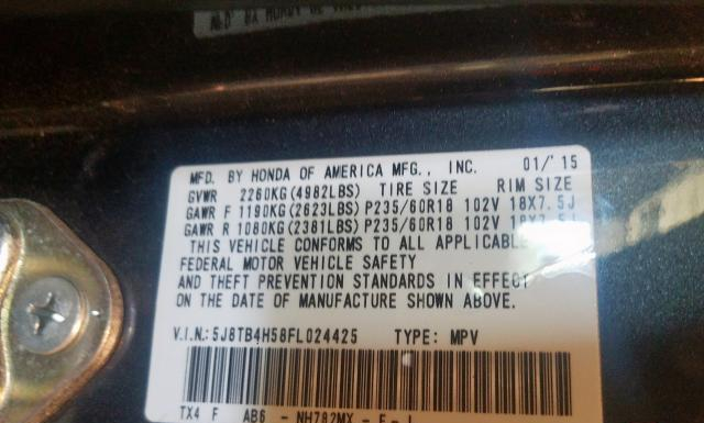 Photo 9 VIN: 5J8TB4H58FL024425 - ACURA RDX 