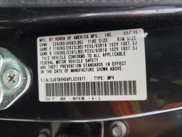 Photo 12 VIN: 5J8TB4H58FL025977 - ACURA RDX TECHNO 