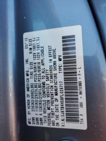 Photo 11 VIN: 5J8TB4H58FL028717 - ACURA RDX TECHNO 