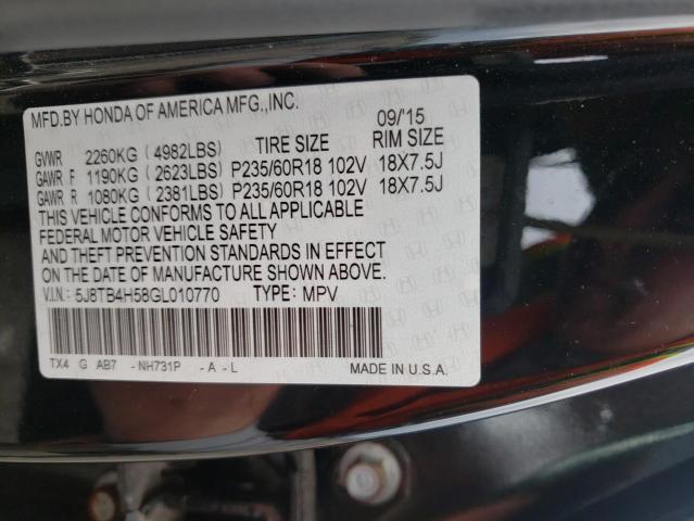 Photo 12 VIN: 5J8TB4H58GL010770 - ACURA RDX TECHNO 