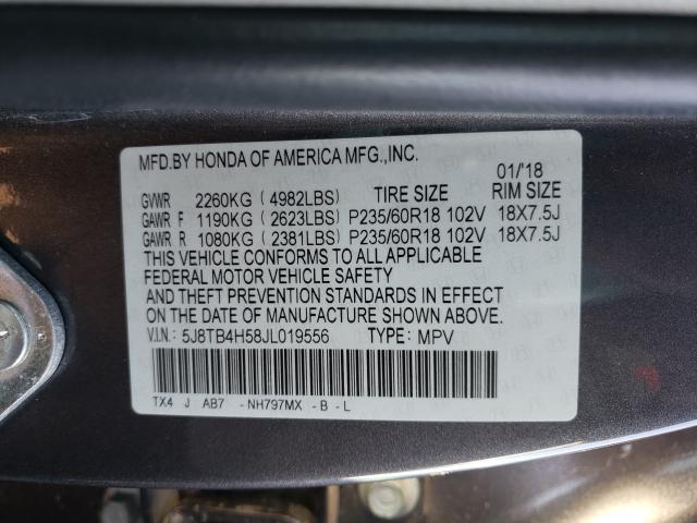 Photo 9 VIN: 5J8TB4H58JL019556 - ACURA RDX 