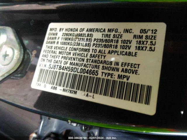 Photo 8 VIN: 5J8TB4H59DL004665 - ACURA RDX 