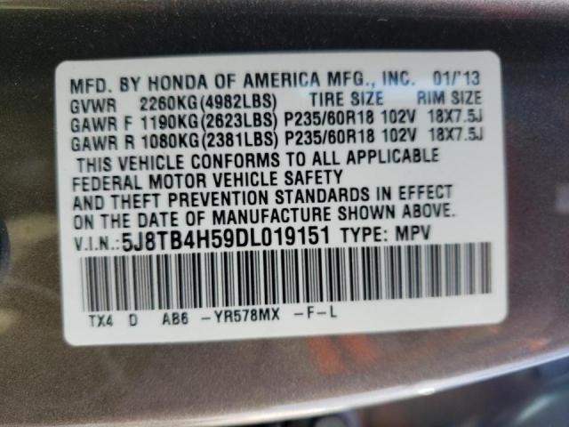 Photo 12 VIN: 5J8TB4H59DL019151 - ACURA RDX TECHNO 