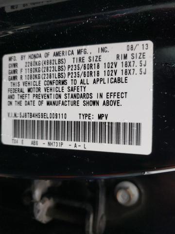 Photo 9 VIN: 5J8TB4H59EL009110 - ACURA RDX TECHNO 