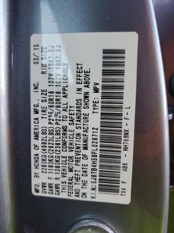 Photo 12 VIN: 5J8TB4H59FL028712 - ACURA RDX TECHNO 