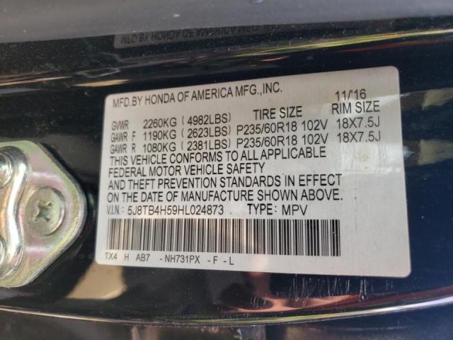 Photo 9 VIN: 5J8TB4H59HL024873 - ACURA RDX TECHNO 