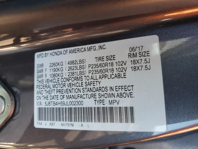 Photo 12 VIN: 5J8TB4H59JL002300 - ACURA RDX TECHNO 