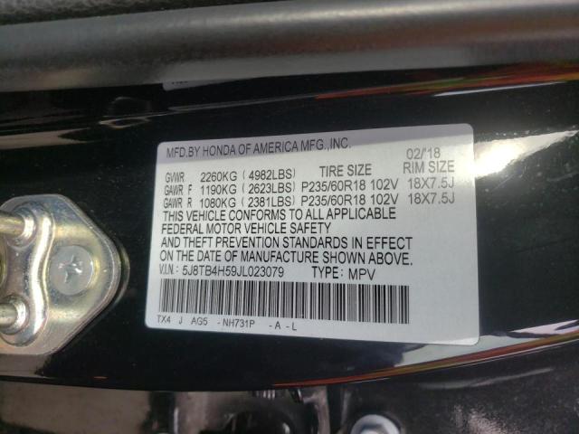 Photo 9 VIN: 5J8TB4H59JL023079 - ACURA RDX TECHNO 