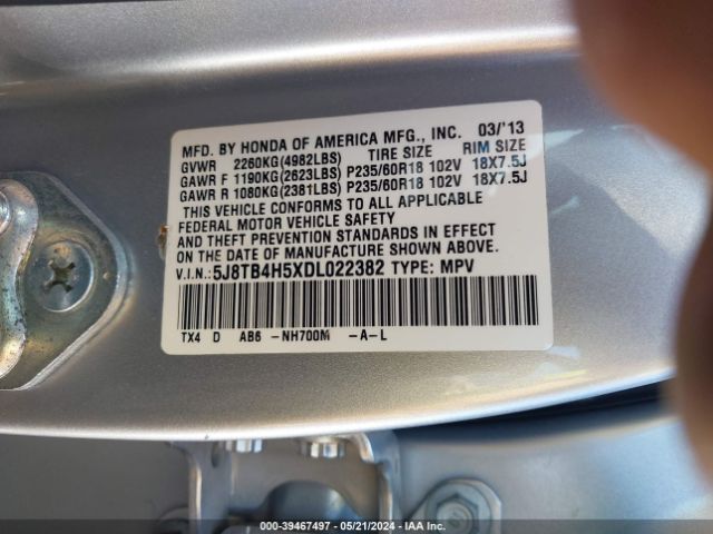 Photo 8 VIN: 5J8TB4H5XDL022382 - ACURA RDX 