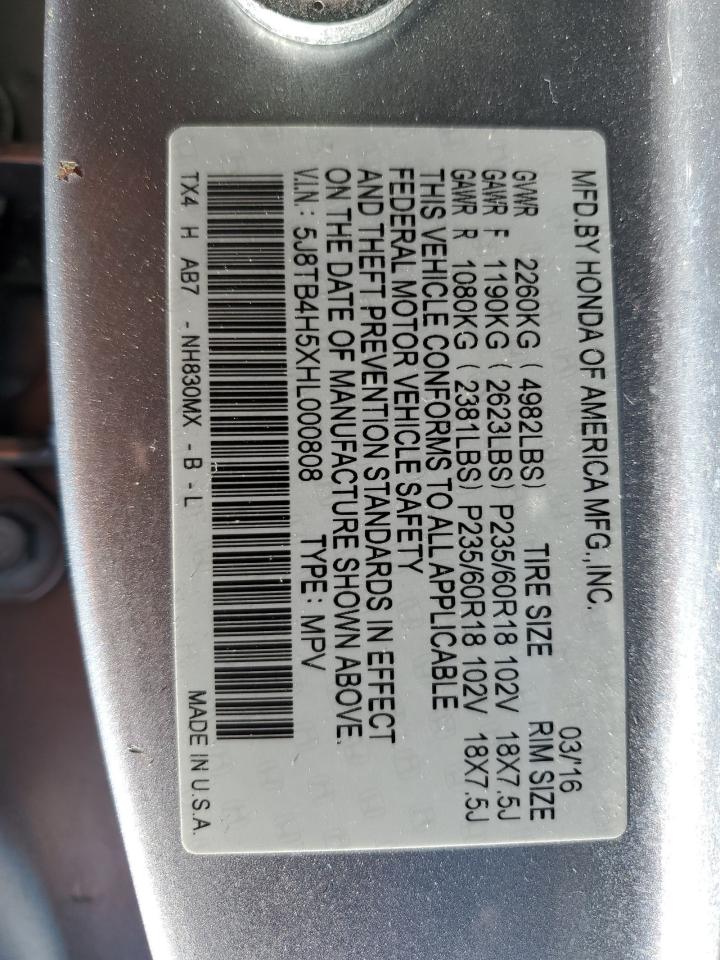 Photo 11 VIN: 5J8TB4H5XHL000808 - ACURA RDX 