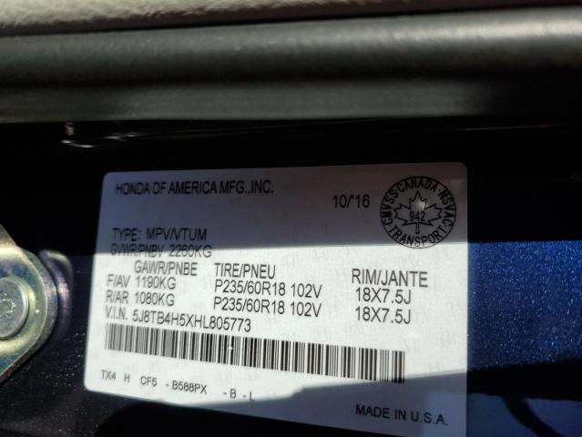 Photo 13 VIN: 5J8TB4H5XHL805773 - ACURA RDX TECHNO 