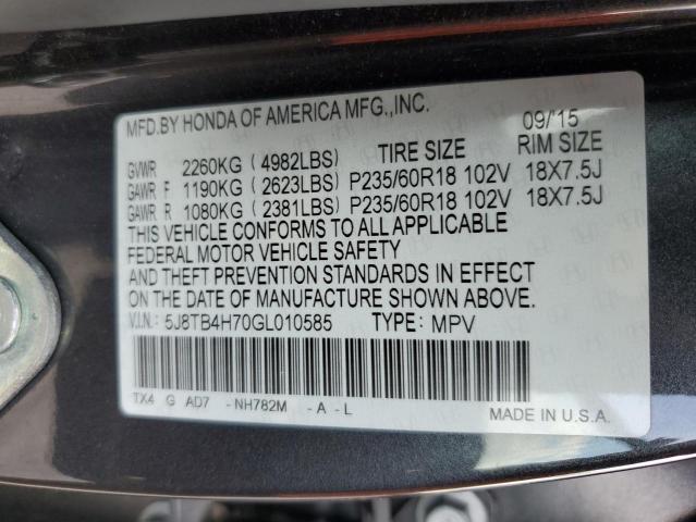 Photo 12 VIN: 5J8TB4H70GL010585 - ACURA RDX 